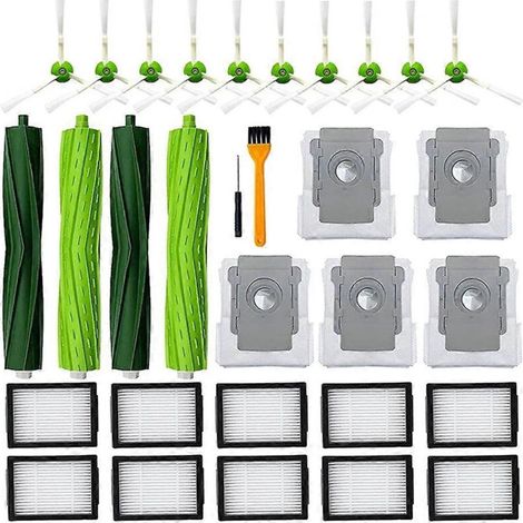 Pour iRobot Roomba I3, I3+, I4, I6, I6+, I7, I7+, I8, I8+, E5, E6, E7, Robot aspirateur brosse latérale principale filtre Hepa (1/5)