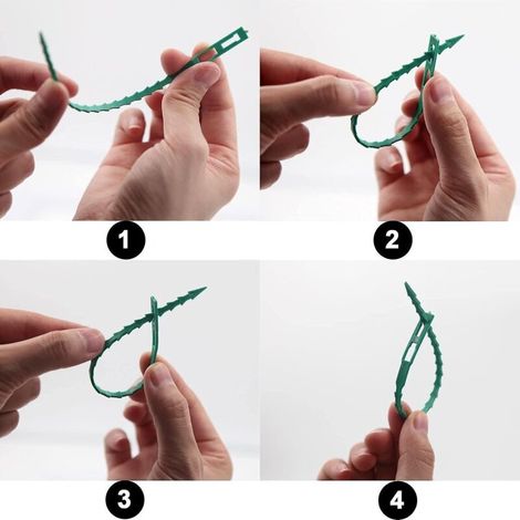 160 Pcs Attache de Plante Liens Réglables de Jardinage, Attache et Soutien pour Plantes, Aider à Soutenir Les Plantes et Arbuste, Attaches De Torsion En Plastique Flexible (3 Tailles) (1/3)