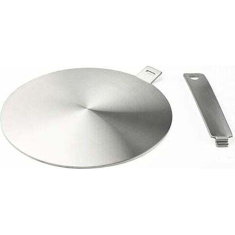 Adaptateur à induction, disque convertisseur pour plaque de cuisson à induction, plaque de diffusion de chaleur avec poignée et base séparables 20 cm (1/5)