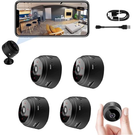 Mini Camera Espion sans Fil 1080P - Camera Surveillance WiFi Intérieure/Extérieure - Mini Camera - Caméra Exterieur sans Fil (4) (1/5)