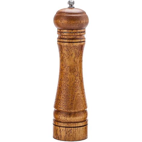 Pfeffermühle aus Holz, einstellbarer Mahlgrad, Keramikmahlwerk, Salzmühle – 8 Zoll