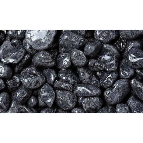 Bellamoli Gestaltungskiesel Nero Ebano schwarz ca. 7-15 mm, 25 kg Kieselsteine