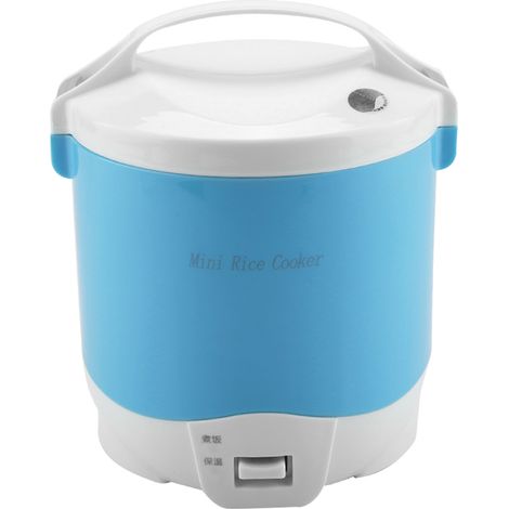 Cuiseur de riz électrique portable 24V 180W 1,6L, mijoteuse multifonction pour voiture, cuit-vapeur alimentaire bleu (1/5)