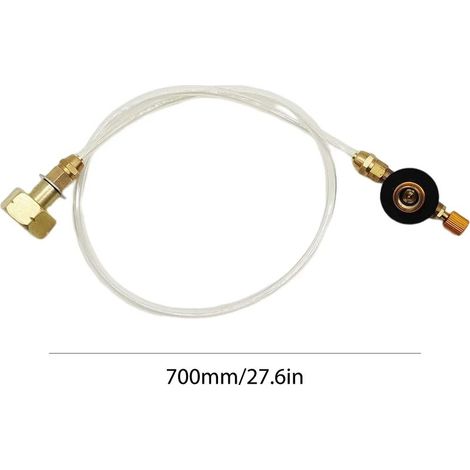 Raccord de gonflage pour bouteille de gaz liquéfié (GPL) d'Europe de l'Est, raccord de remplissage, tuyau en caoutchouc, accessoires durables pour réchauds de jardin portables. (1/5)