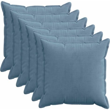 Funda de almohada 6 uds. HOUTEN Azul 55 x 55 cm pana vidaXL