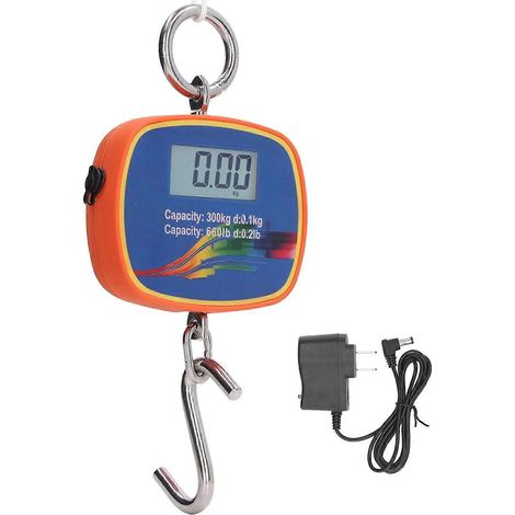 Elektronische Hakenwaage mit LCD-Doppelanzeige, 600 lb Tragkraft, industrielle, handliche digitale Fischwaage (1/4)