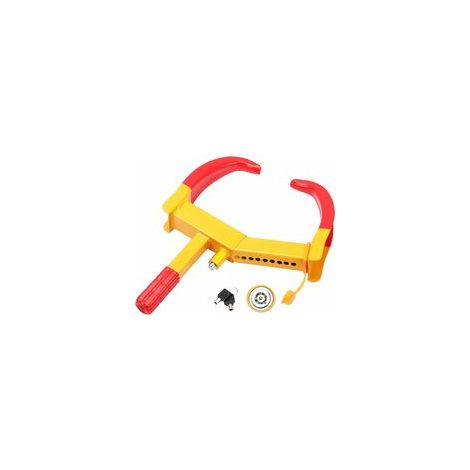 Radschuh, Reifenkralle, Fahrzeug-Diebstahlschutzschuh, Radschloss, Reifenkralle, Auto-Diebstahlsicherung, Radsicherheits-Wegfahrsperre, universell, verstellbar, Anhänger, Wohnwagen, PVC-Schutz, mit 2 (1/3)