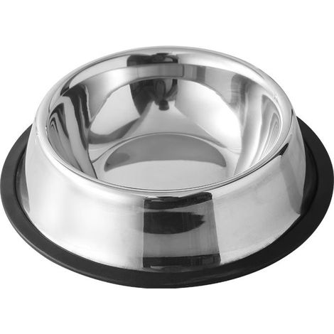 Rutschfeste Edelstahl-Futter- und Wassernäpfe für Hunde, 1 Stück (15 cm), jeder Napf fasst 2 Tassen.