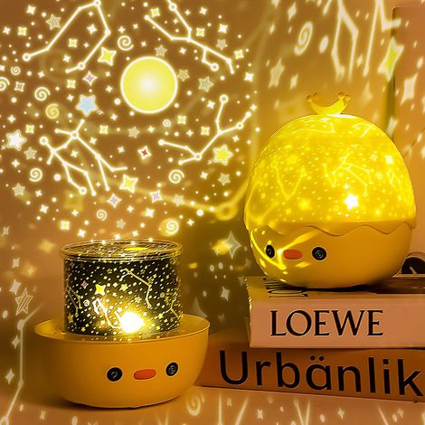 Lampe projecteur ciel étoilé,haut-parleur 3 en 1 Veilleuse musique LED enfant avec 6 films de projection Projecteur de musique étoilé orientable à 360° avec télécommande pour bébés,enfants. Forme de c