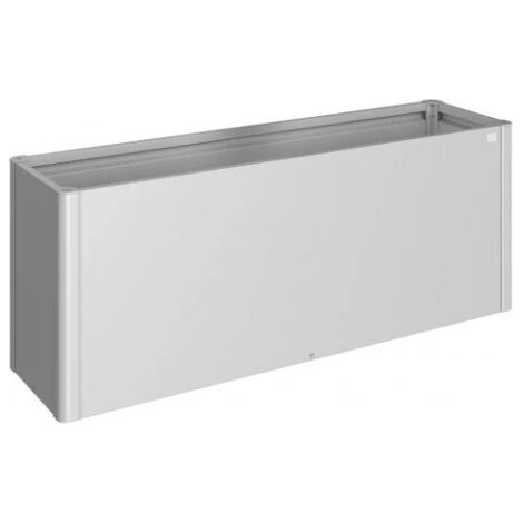 aiuola rialzata da esterno argento metallizzato, misura 2x0,5 - biohort