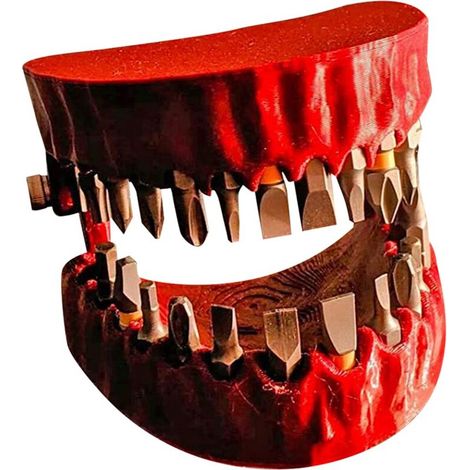 Porte-foret pour prothèse dentaire, compatible avec les modèles dentaires. Peut contenir jusqu'à 28 forets. Convient aux adaptateurs hexagonaux et de forets de 1/4 pouce (rouge).-AquaForge (1/5)