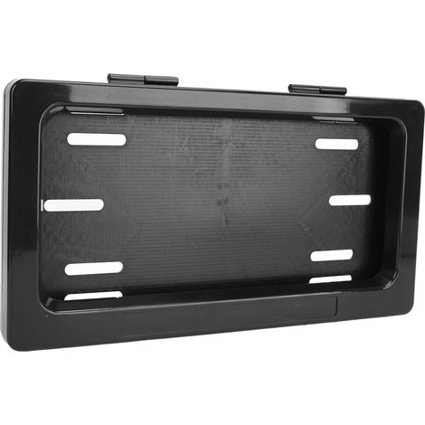 Cadre de plaque d'immatriculation escamotable électrique pour véhicules aux normes américaines, avec télécommande, permettant de dissimuler le support de plaque. (1/5)