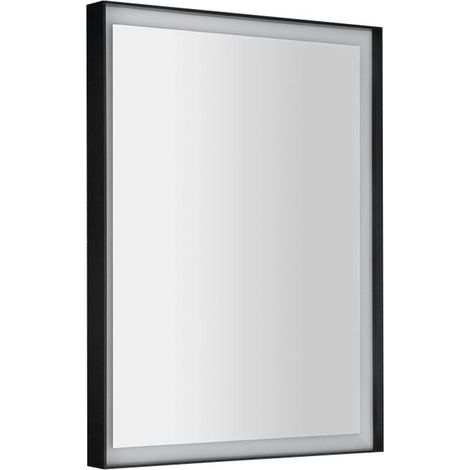 Sapho Sort LED - Spiegel mit LED-Beleuchtung, 60x80 cm, schwarzmatt ST080