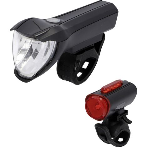 Fischer Twin Fahrrad-Beleuchtungs-Set Fahrradlicht LED