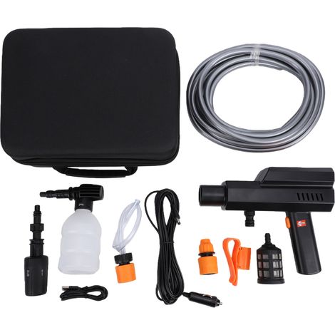 Nettoyeur haute pression sans fil 1.7MPa batterie 4000mAh portable avec buse 5 en 1 pour voiture et extérieur (1/5)