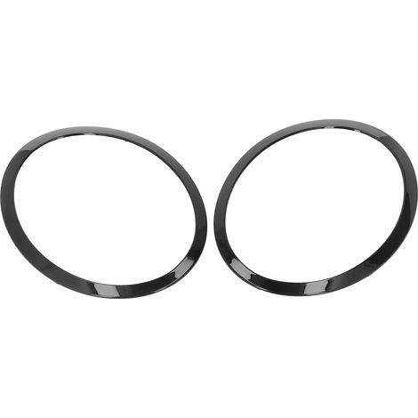 Juego de dos aros embellecedores de faros delanteros en color negro brillante para Clubman R55 2008-2015. (1/5)
