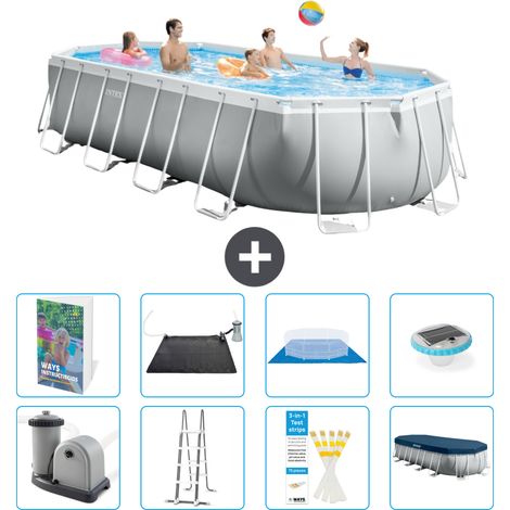 Prism Frame Pool Oval - 610x305x122 cm - 9-teilig S598