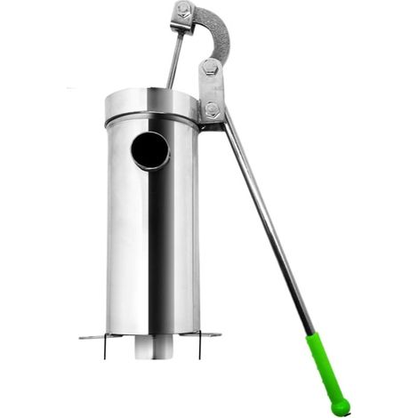 Pompe à eau manuelle domestique en acier inoxydable, pompe à huile portative, aspiration par Vibration, épaisseur 1.3MM, levage 10M (1/5)