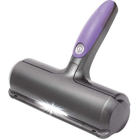 Fur Daddy Sweeper Brush - Pet Hair Remover Brush - Cat/Dog Hair Collector - Purple and Gray (1/5)