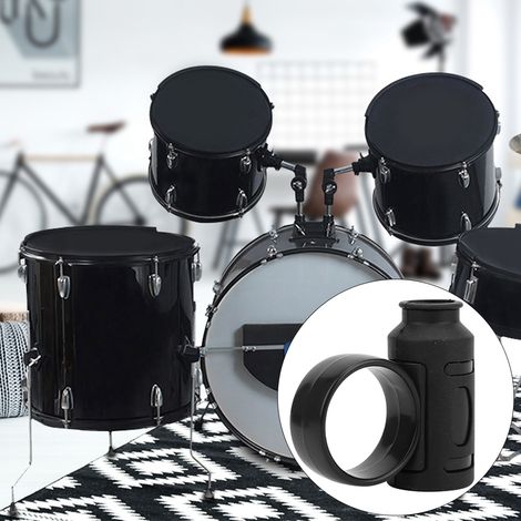 Clip de réglage pour baguettes de batterie, outil de rotation antidérapant pour batteur (Noir) (1/5)