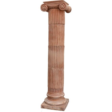 Colonna ionica in terracotta di galestro 100% Made in Italy interamente Lavorata a Mano