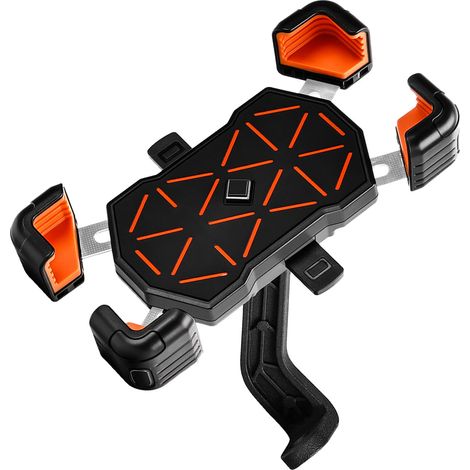 Support téléphone vélo anti-vibration léger multifonction导航 fixation miroir orange pour VTT et bicyclettes (1/5)