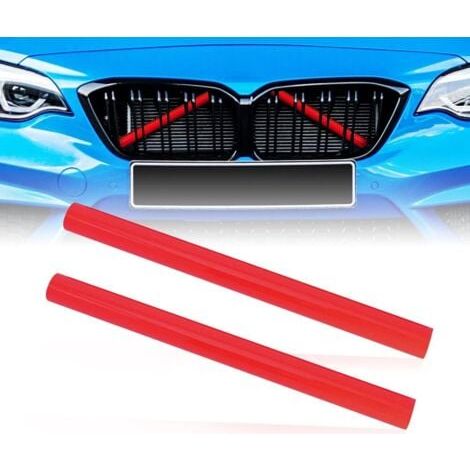 Compatible BMW (2 pcs) Rouge 330mm F20 F30 F21 F22 F23 F31 F32 F33 F34 F36 F40 F44 Front Grille Insert Decorative Strip Cover Frame Car Decoration Sticker