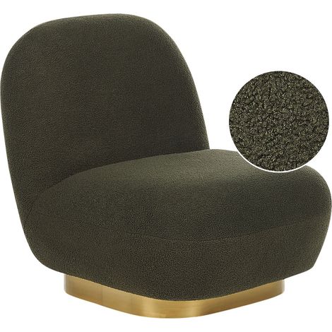 Armchair LOVIISA Boucle Dark Green