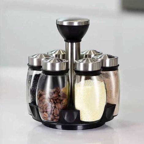 Un ensemble de porte-épices rotatif pour cuisine