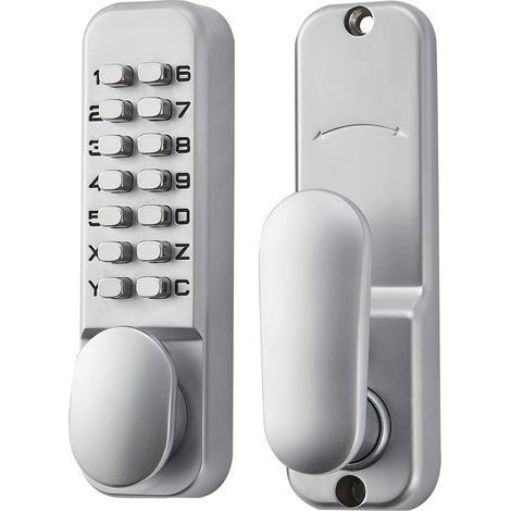 TAISHENGDA-Alliage De Zinc Verrou De Porte A Code Sans Clé Serrure à Code Mécanique Style Rétro 6 Code Lock, Convient Pour Garage/hôtel/Bureau/Studio/Entrepôt/Dossiers