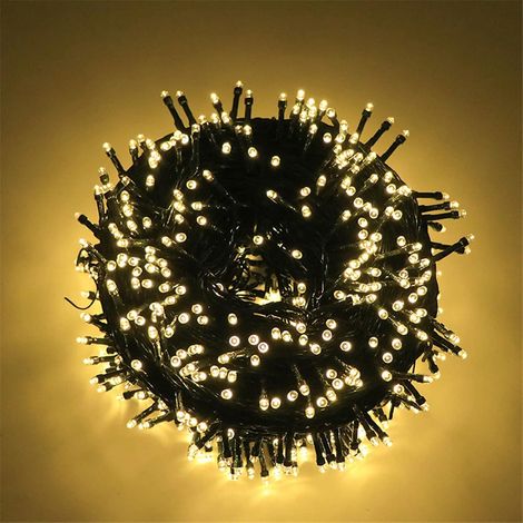 300 luci led Catena Luminosa Natalizia bianco caldo lunga 20 metri uso esterno o interno ip44 certificate CE Funzione Memory addobbi natalizi decorazione locali casa giardino