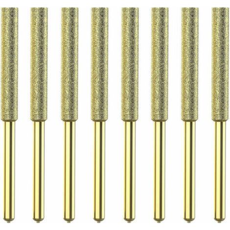 Meule D'affûtage - Chaîne De Tronçonneuse - Revêtement Titane - Diamètres 4 mm 4 8 mm 5 5 mm - Lot De 8 Pièces (1/4)