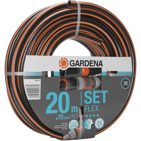 GARDENA Set de manguera de riego jardín 20 m de 15 mm (5/8"), lanza de riego y accesorios de riego (18044-26) (1/5)