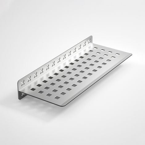 Tablette de salle de bain en acier inoxydable brossé 3 mm – Installation encastrée – Résistante à l'humidité et à la corrosion – MCM (1/2)