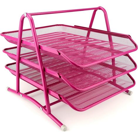 Ensemble de 3 tiroirs Leviatan en maille rose (1/5)