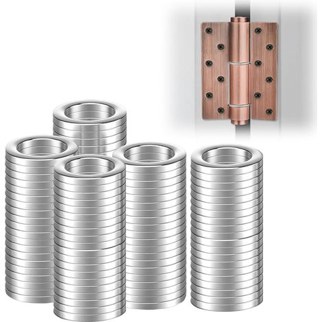 Rondelles en Acier Inoxydable pour Gonds de Porte 8mm x 12mm x 1.5mm, 100 Pièces Rondelles Metal, Cache pour Charnières Métal, Paumelle Plate (M8) (1/5)
