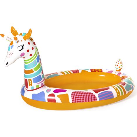 Bestway Planschbecken Giraffe 266x157x127cm 220L Kinderpool mit Wassersprinkler (1/5)