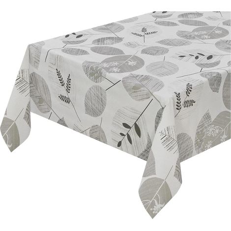 Tovaglia Cucina Antimacchia Floreale Plastificata Effetto Tessuto Retro Felpato 100% Made In Italy - 140x240 cm