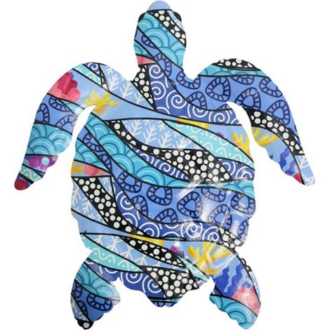 Signes Grimalt Figura De Tortuga Adorno Pared Adorno Pared Tortuga Jardin Azul 2x28x31cm 36055