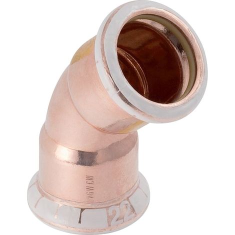 Geberit Bogen Mapress Kupfer Gas 45 Grad, DN 15, 18mm, Kupfer, 34515 (1/5)