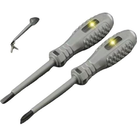 Testeur De Tension Sans Contact - Stylo Detecteur De Courant Ac - Pour Identification Fils Actifs Et Mise A La Terre - Tournevis Electrique Magnetique - 1 Unite (1/5)