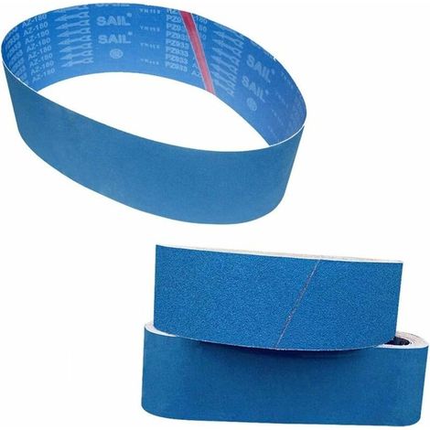 Bandes Abrasives en métal 100X915 mm Groupe de bandes abrasives, 60/80/100/120/150/180 grains. pour ponceuse à bande.Utilisé pour l'ébauche,le décapage de peinture et le polissage (6PCS) Lefou (1/5)