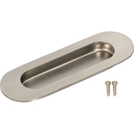 KOTARBAU® Maniglia a conchiglia in acciaio inox, 120 x 40 x 9 mm, ovale, per porta scorrevole (1/5)