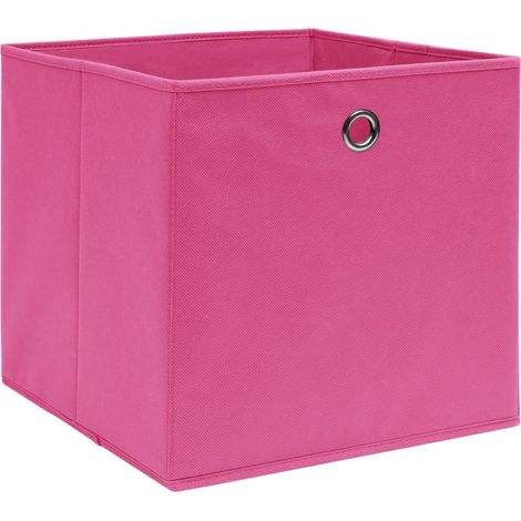 Maison Exclusive - Contenitori 10 pz in Tessuto non Tessuto 28x28x28 cm Rosa