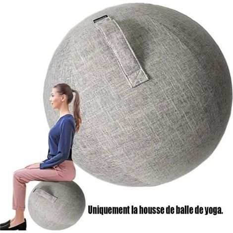 Swiss Ball Grossesse/Ballon Gym Housse 65cm Ballon de Gym pour La Maison Et Le Bureau Bureau Pilates- 65cm Gris (1/4)