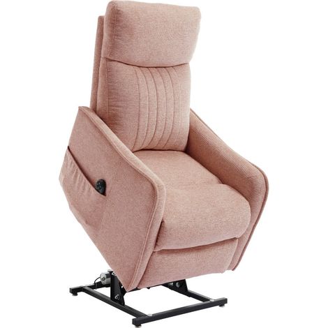 Fauteuil relax releveur tissu polyester rouge clair chiné - BETTA