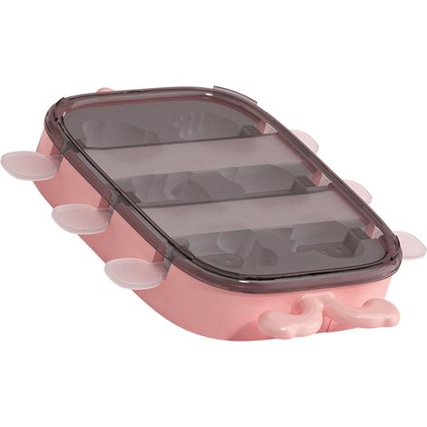 6er-Set wiederverwendbare Silikon-Eisformen, leicht zu lösen, DIY-Eisformen für Kinder und Erwachsene, rosa (1/5)