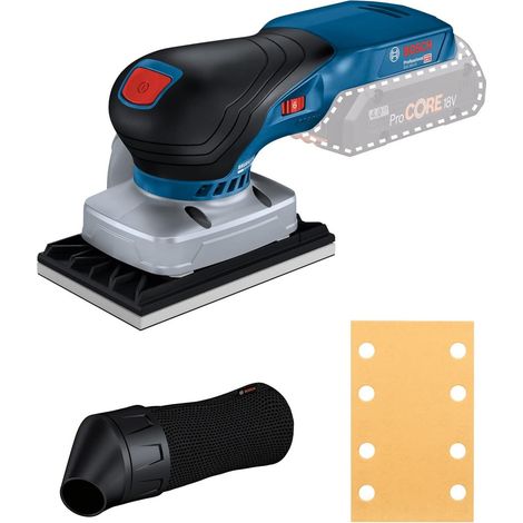Bosch – Ponceuse vibrante sans fil 18V – Moteur sans charbon – Plateau 80x130mm – Sac à poussière – Vitesse 12000-20000 osc/min