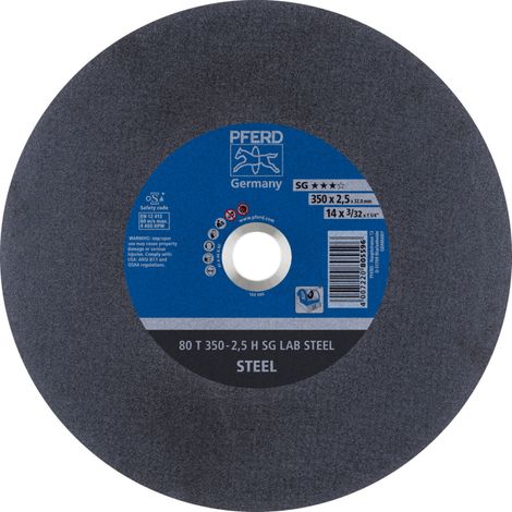PFERD TOOLS Labortrennscheibe T 350x2,5x32 mm Leistungslinie SG LAB STEEL für Stahl 10 Stk (1/4)