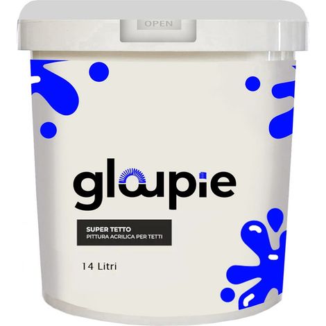 GLOUPIE SUPER TETTO Idropittura Acrilica Elastomerica Per Protezione E Decorazione Di Tetti E Superfici Esterne 14 Lt Grigio (1/5)